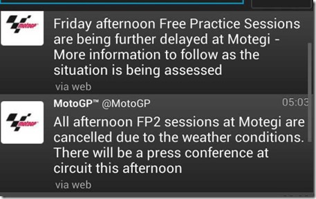 free practice 2 motogp japan delay