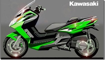 kawasaki j300 big scooter render