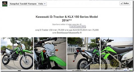 kawasaki KLX and D-tracker Thailand