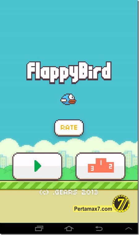 FlappyBird welcome screen