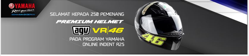 250 pemenang helm AGV VR 46 Yamaha YZF-R25 Indent Online