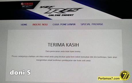 indent online yamaha YZF-R25 Indonesia