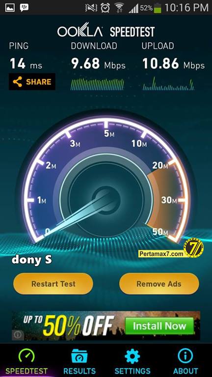 speedtest.net screenshoot 10 Mbps