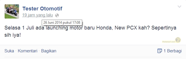 Honda PCX 150 ke Indonesia Juli 2014