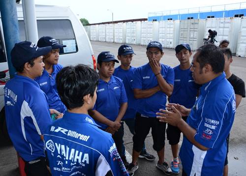 Briefing teknisi tim Yamaha Indonesia di Yamaha Riding Academy Step 2