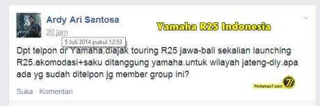 Touring Yamaha R25 Jawa Bali grup
