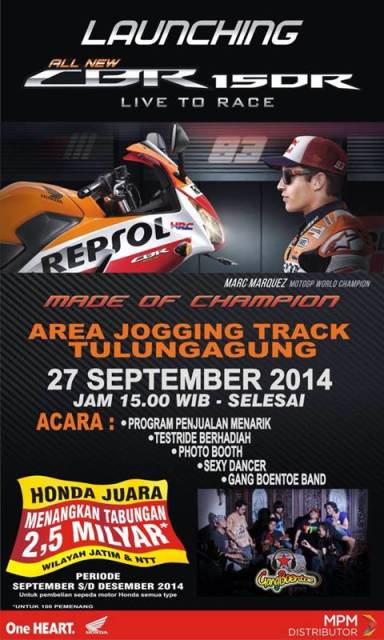 launching Honda CBR150R di Kediri Jawa Timur