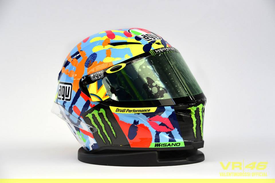 Rossi new AGV Helmet on misano 2014 2