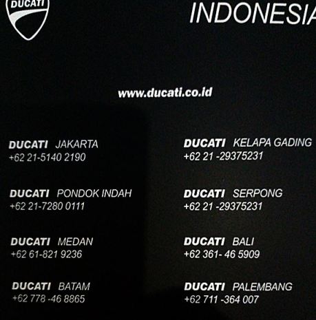dealer resmi ducati Indonesia