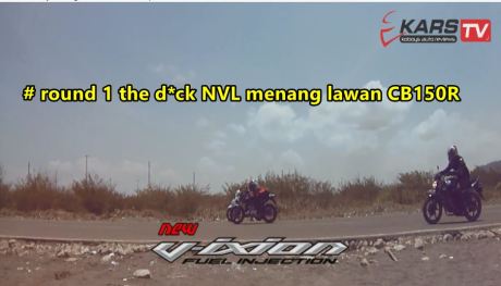 ganti rider yamaha new vixion menang vs hnda CB150R round 1