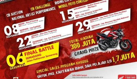 Honda CB150R City battle 2014 gymkhana cmpetition berhadiah Rp. 300 juta