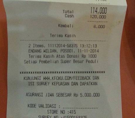 penipuan Cerita Konsumen Tertipu KFC Istana Plaza Bandung dengan modus CD Fariz RM price