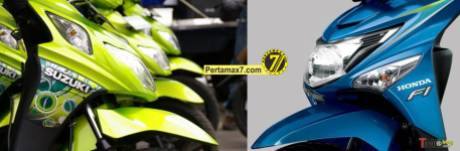 Suzuki Nex VS Honda beat POP ESP lampu samping