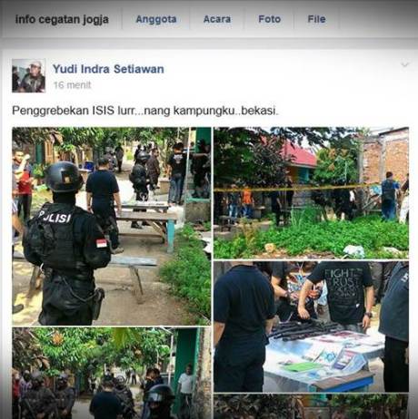 Penggerebekan diduga ISIS di Bekasi indonesia 000 Pertamax7.com