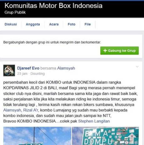 Aksi Komunitas Motor Box Indonesia bersihkan Papan Petunjuk Jalan dari Stiker Klub Motor ini Positif, Lanjutkan 00 pertamax7.com