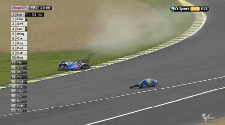 Aleix Espargaro Crash Hi SIde Motogp Le Mans france 2015 05Pertamax7.com