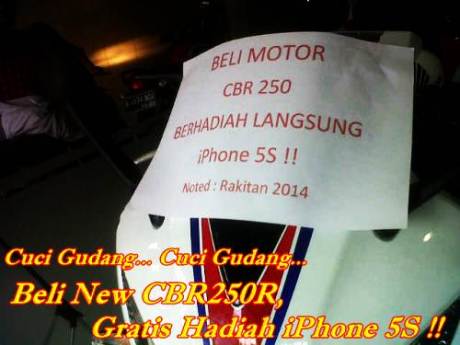 beli-honda-cbr250r-gratis-apple iphone 5s