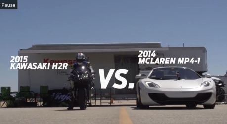 kawasaki ninja H2R VS McLarenMp4-12c