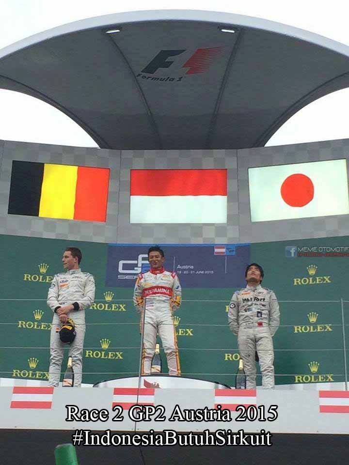 Rio Haryanto Kibarkan Merah Putih di GP2 Austria race 2