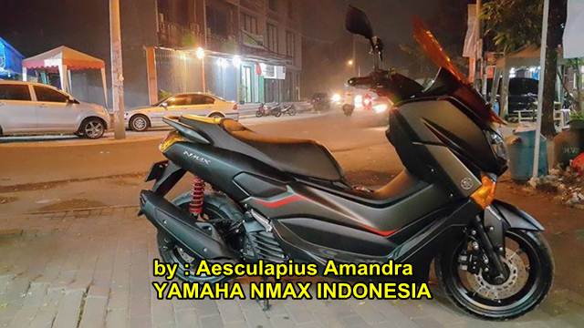  Modifikasi  Yamaha  NMAX  hitam  Doff Kekar nan menawan 
