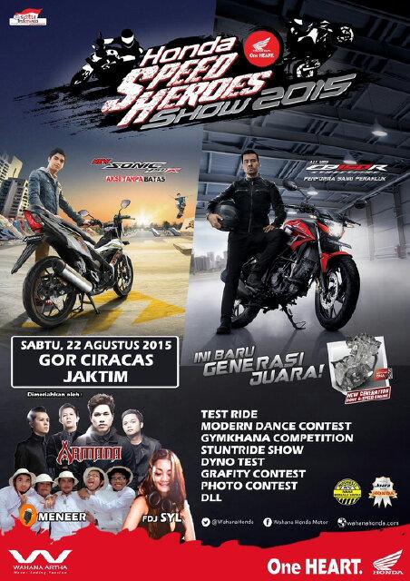 Launching All new Honda CB150R dan New Sonic 150R 22 Agustus 2015 di Gor Ciracas Jaktim pertamax7.com