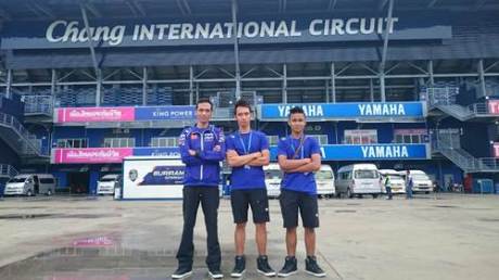 Tiga rider Yamaha Factory Racing Indonesia team di Buriram (Chang) International Circuit Thailand