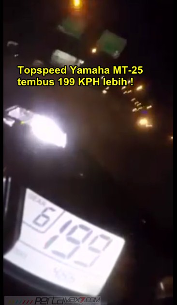 topspeed yamaha MT-25 tembus 199 Km per jam di jalan raya bandung pasopati  pertamax7.com 1
