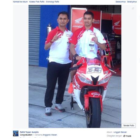 Resmi Haji Ahmad Yudhistira Pindah ke Tim Honda Geber CBR600RR , selamat tinggal Kawasaki pertamax7.com