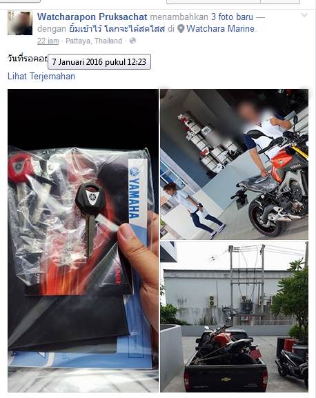 Baru Dua Jam Setelah Beli Moge Yamaha MT-09, Meninggal Dunia Kerana Tabrakan Dengan Truk Es Di Thailand pertamax7com 1